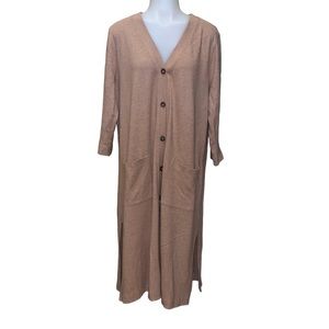 J. Jill~Purejill Duster Cardigan Hemp~Organic Cotton Sweater~M